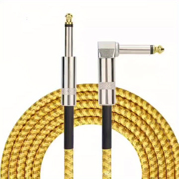 Electric Guitar & Bass Instrument Cable - Noise-Free High-Fidelity 1/4 Inch TS Plug, Durable Flexible Amplifier Cord for Electric Guitar, Bass, Keyboard & Amp, Multiple Lengths & Color Packs