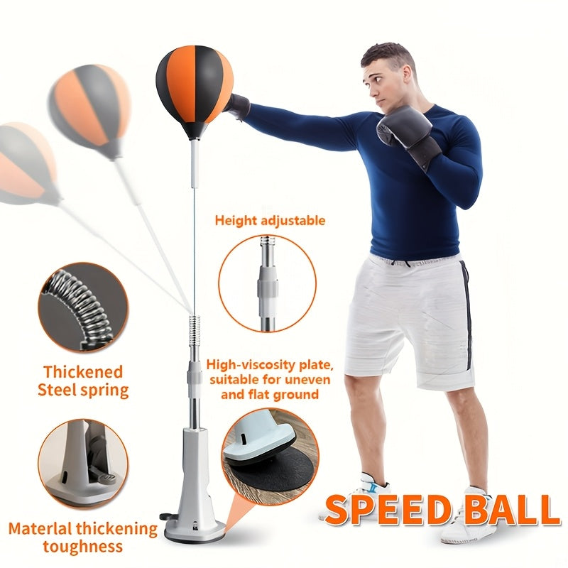 Reaction Punching Ball Indoor Boxing Training Speed Ball – Suction Cup & Adhesive Bases, Adjustable, Reinforced High Quality, for Adults and Youth Boxing Fitness Workout