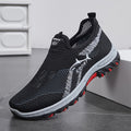 Men's Breathable Mesh Slip-On Sneakers – Lightweight Low-Top Casual Athletic Shoes with Rubber Sole, Round Toe, Monochrome Fabric Upper, Easy Wear Loafer-Style Footwear for Walking, Gym & Everyday Comfort, Spring & Summer