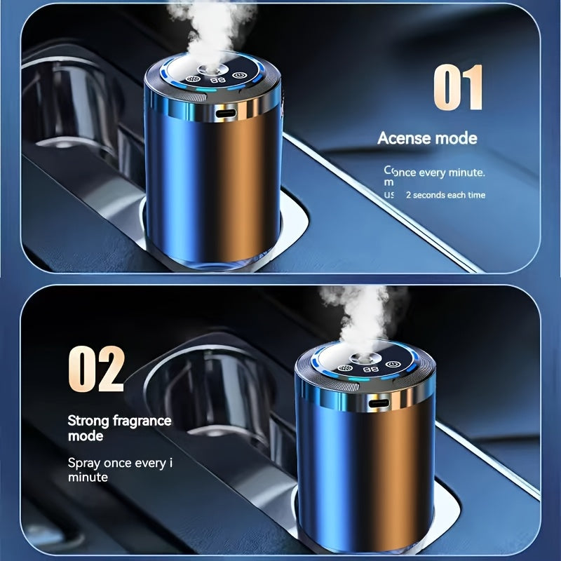 Smart Car Aroma Diffuser with Essential Oils Included – USB Powered Starry Sky Projection Humidifier Ambient Light Air Freshener Ocean Osmanthus Cologne Scent 1.69oz for Car Interior