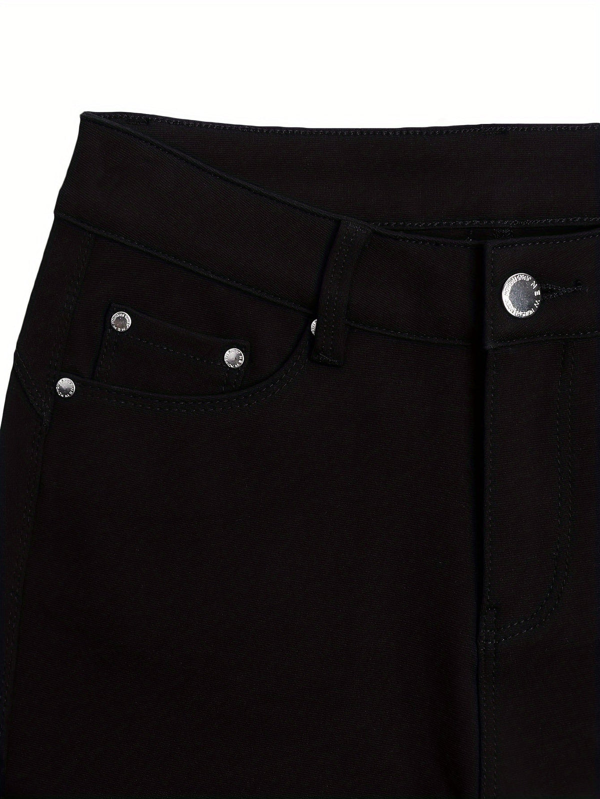 High Waist Stretch Skinny Jeans Women Metal Button Detail Street Style Slim Fit Denim Pants 10 Colors S-XXL