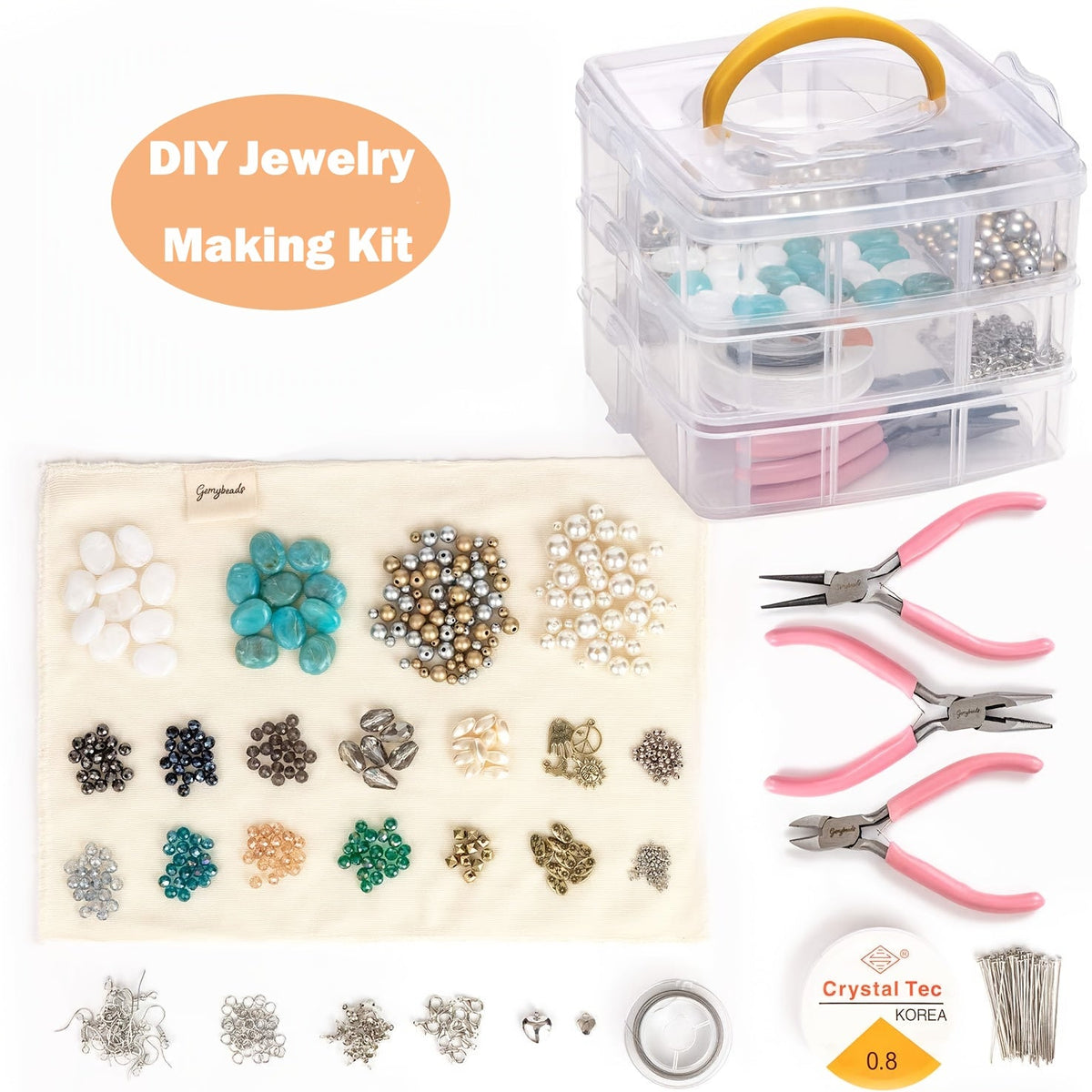 2456 Pcs Jewelry Making Kit for Beginners, DIY Bead Bracelet & Necklace Craft Set with Metal Accessories, Tassels & Tools, Stylish Handmade Jewelry Kit – Perfect Gift for Girls, Teens & Adults