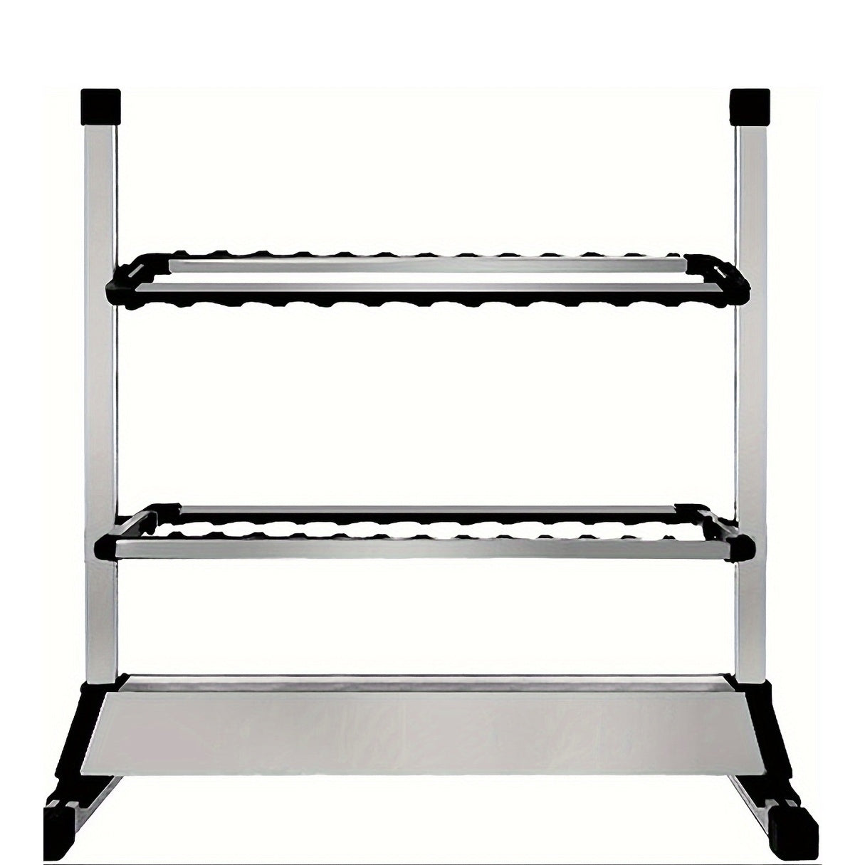 Portable Fishing Rod Holder Rack for 24 Rods Aluminum Alloy Rust-Resistant with Cushioned Grips - Lightweight Organizer for Garage, Cabin, Bedroom & Fishing Storage