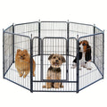 Heavy Duty Metal Dog Playpen – Portable Foldable Exercise Pen Fence for Small Medium Large Dogs, 8 or 16 Panels, No Assembly Required, Perfect for Indoor Outdoor Yard RV Camping