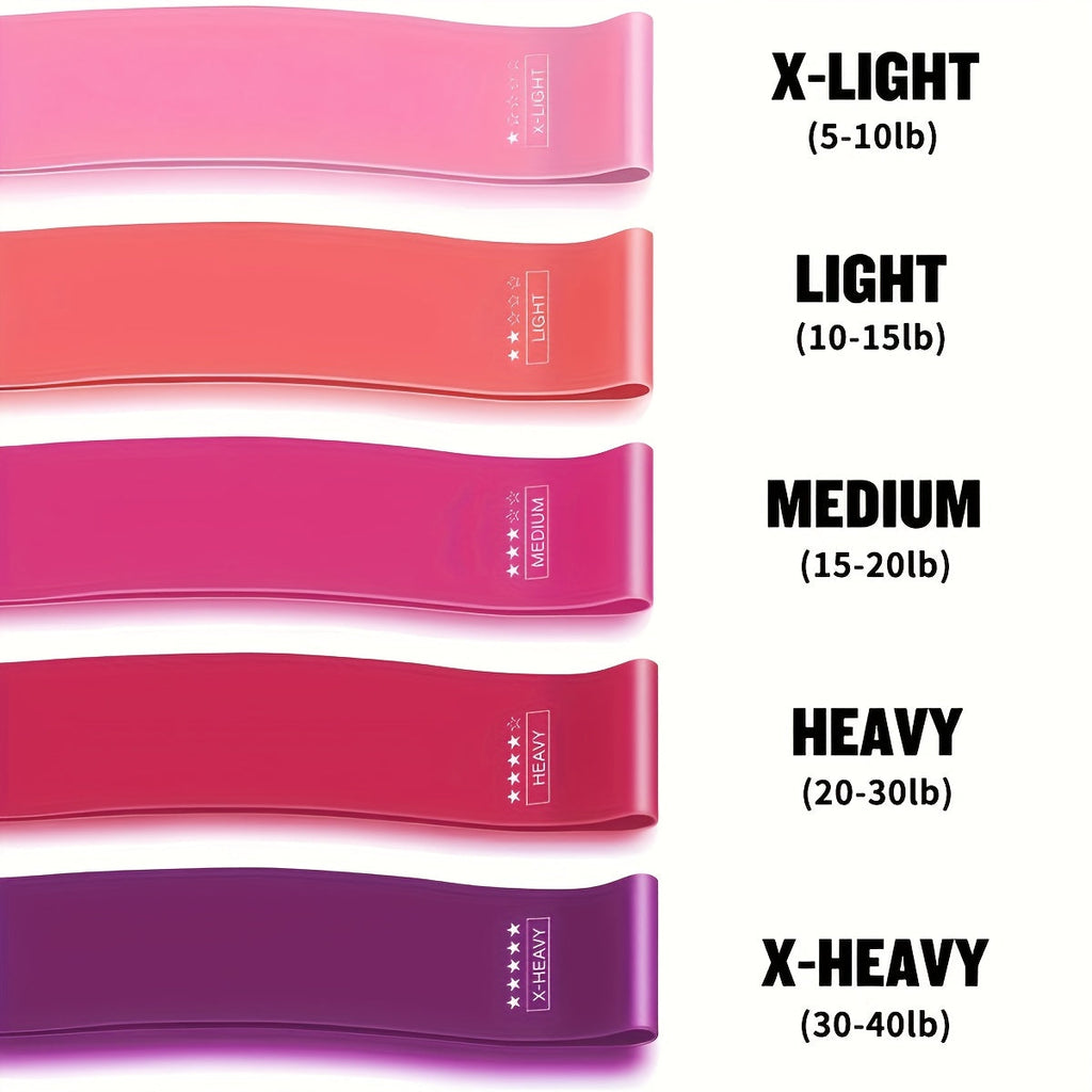 Resistance Bands Set 10-11 Piece TPE Loop Bands for Women – Full Body Workout Kit for Yoga, Pilates, Gym & Weight Training, Heavy-Duty Exercise Bands for Deep Squat & Stretching, Pink with Storage Bag