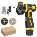 Mini Cordless Angle Grinder 19500 RPM Lithium Battery – Electric Grinding & Polishing Tool for Metal Wood Stone & Concrete with 1 or 2 Batteries Included