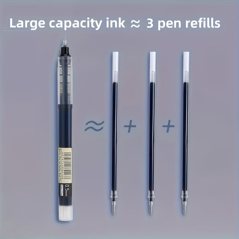 30-Pack Quick-Dry Gel Pens 0.5mm Fine Tip – Black, Blue & Red Smooth Writing Ink, Safety Cap, Bulk Pen Set for Students, Exams, Office, Journaling & Everyday Use