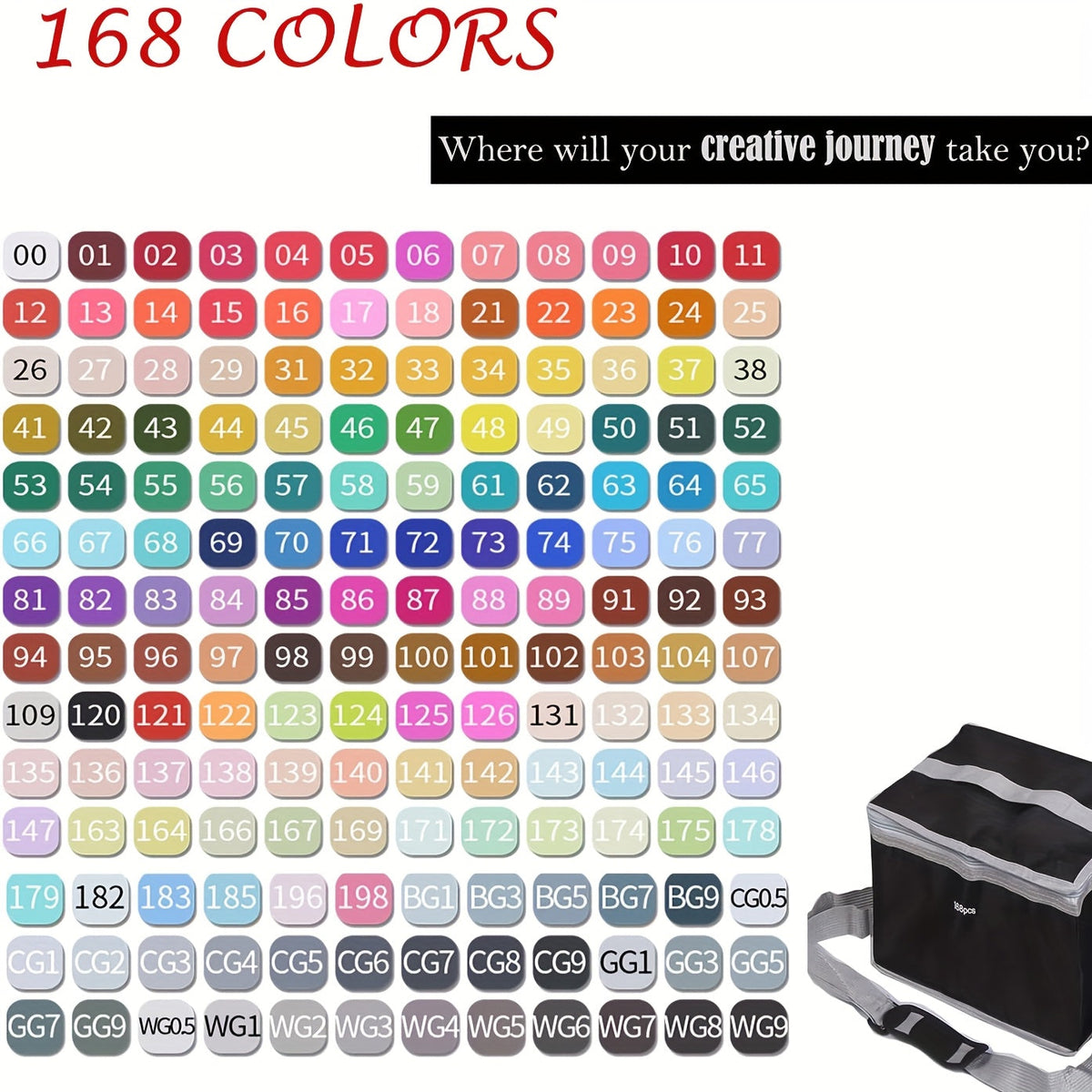 Dual Tip Art Markers Set 45 to 262 Colors with Stand Option – Blendable Alcohol Brush and Fine Tip Markers for Adult Coloring Drawing Sketching Illustration Manga and Painting – Beginner to Professional Artist Supplies