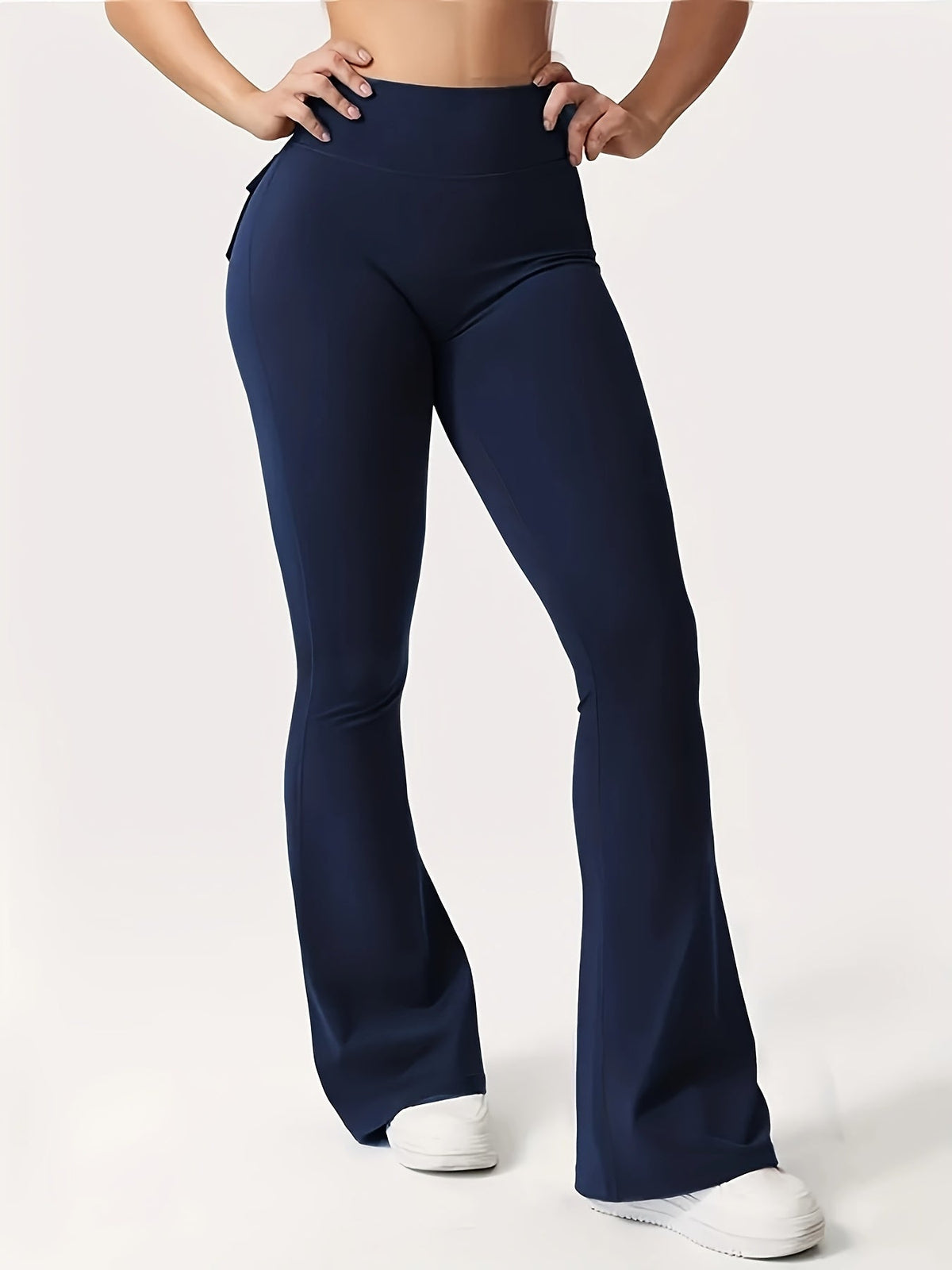 Women's High Waist Flare Yoga Pants Scrunch Butt Lift Leggings with Pocket Squat-Proof 4-Way Stretch Sweat-Wicking Sportswear for Gym Running Workout – 7 Colors S-XL