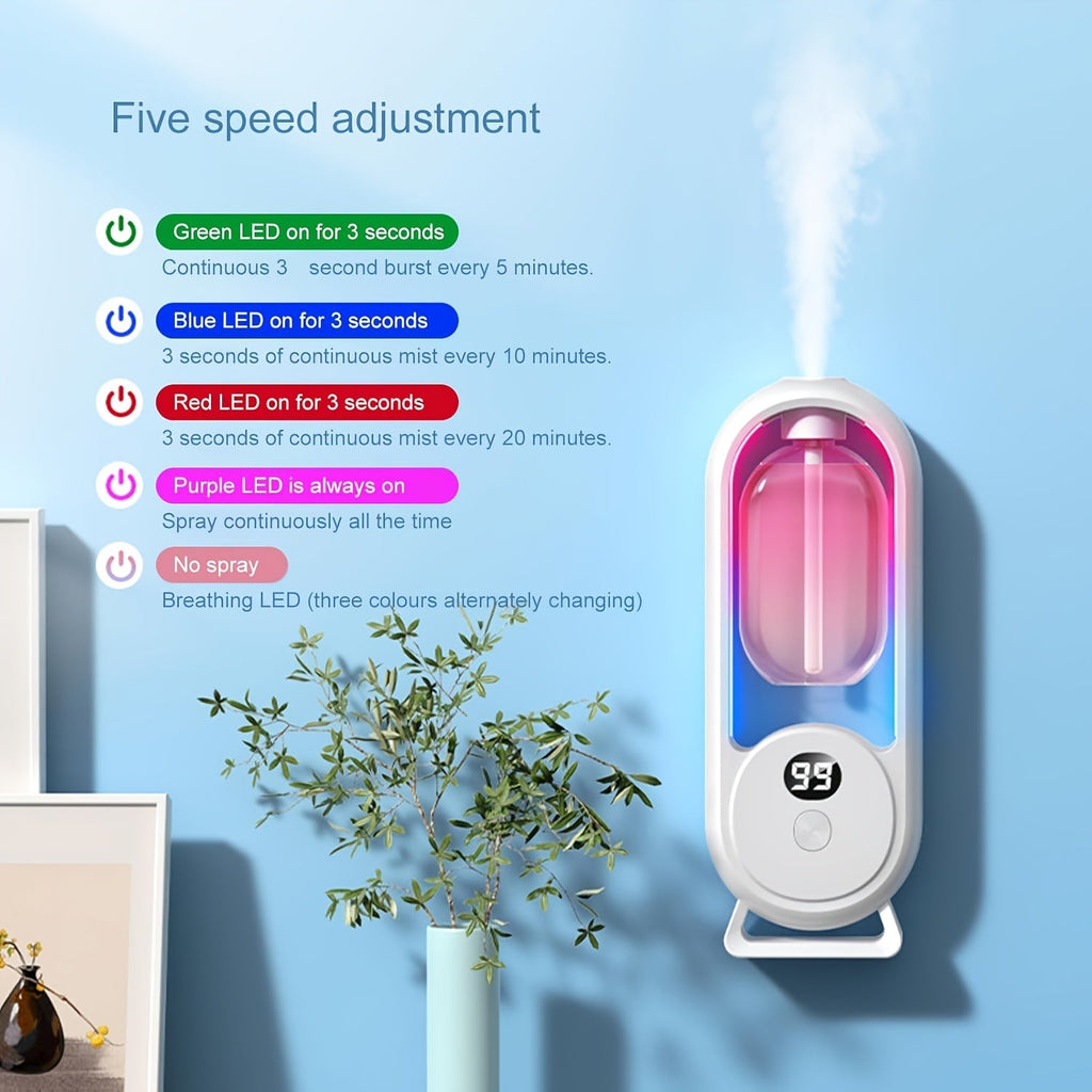 Essential Oil Diffuser Aromatherapy Humidifier with 7 Color LED Light – USB Powered Quiet Mini Aroma Diffuser for Bedroom, Office, Yoga & Home with Timer, Multiple Scents | Hilton Gardenia Ocean Jasmine