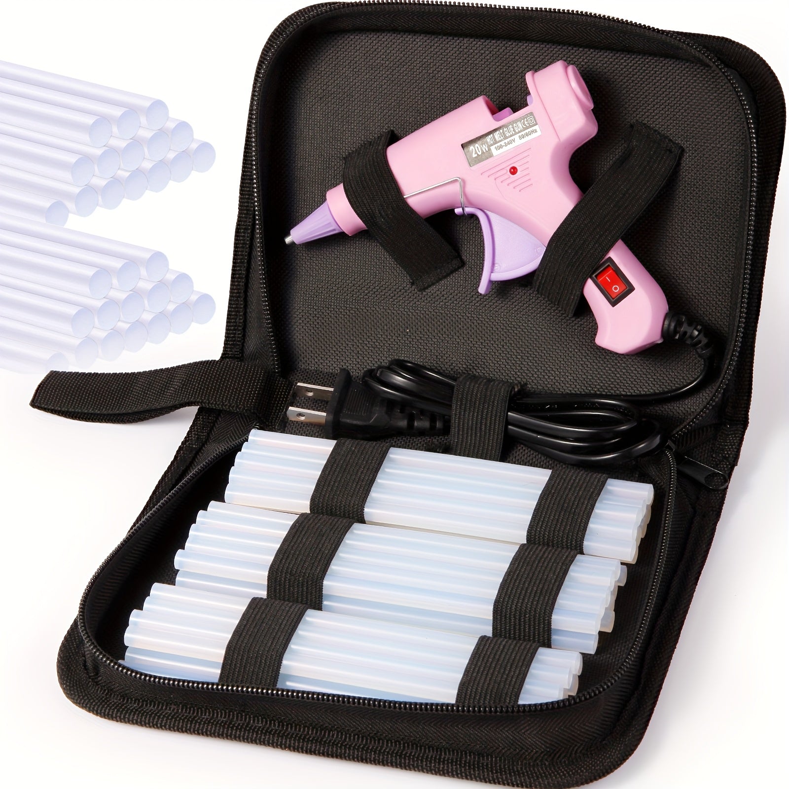 30W Hot Melt Glue Gun Kit with 30 Glue Sticks 7x150mm – Fast Heating Electric Glue Gun for School Arts Crafts DIY Projects Home Repairs Fabric Wood Plastic Foam – Multiple Color Options Beginner Friendly