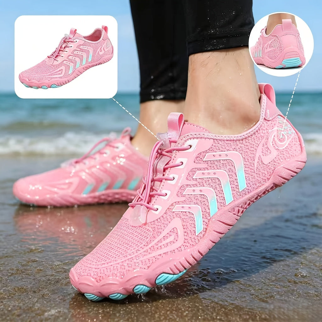 Slip-On Barefoot Water Shoes for Women Cushioned Arch Support – Lightweight Quick-Dry Sneakers for Yoga Beach Swimming Water Sports Gym, Multi-Functional Sole, 7 Colors US 5 to 12.5