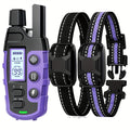 Dog Training Collar with Remote 4150ft Range Shock Vibration & Beep Modes Rechargeable E-Collar – Small to Large Dogs 5-150lbs, 1 Dog & 2 Dog Options, Purple