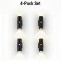 Motion Sensor Wall Lights 4-Pack – Rechargeable Wireless Magnetic LED Night Light, Dual Head, RGB 3 Colors, for Bedroom, Stairs, Cabinet, Closet & RV Interior | Velora