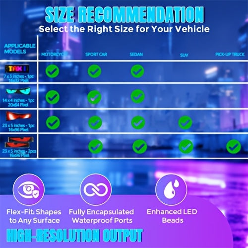 Flexible LED Dot Matrix Display Panel 16x96 – Programmable RGB Scrolling Sign with App & Remote Control, USB Powered, DIY Animated Lighting for Shop, Store, Hotel, Car, Home Decor