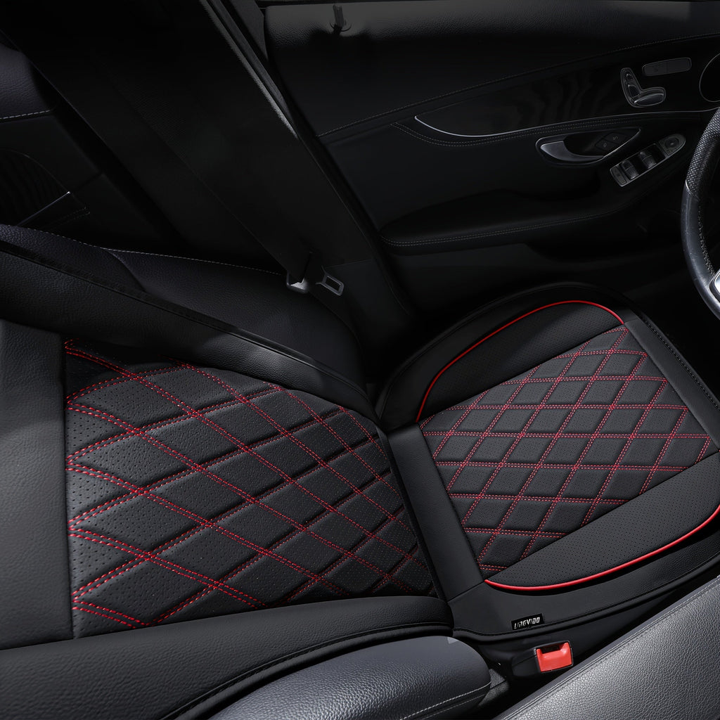 Universal Front Car Seat Covers 2 Pack Full Surround High-Back Bucket Seat Protector Anti-Slip Easy Install for Cars SUVs Trucks Multiple Colors and Styles Aero Wave Luxe Diamond Dynamic Stripe