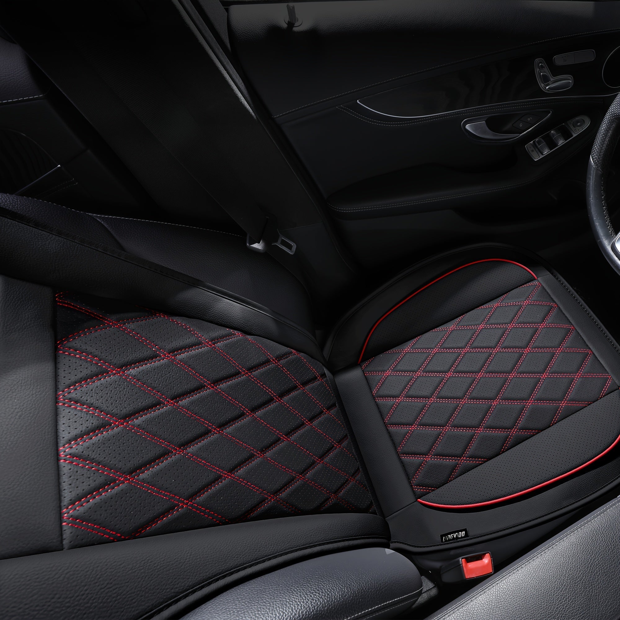Universal Front Car Seat Covers 2 Pack Full Surround High-Back Bucket Seat Protector Anti-Slip Easy Install for Cars SUVs Trucks Multiple Colors and Styles Aero Wave Luxe Diamond Dynamic Stripe