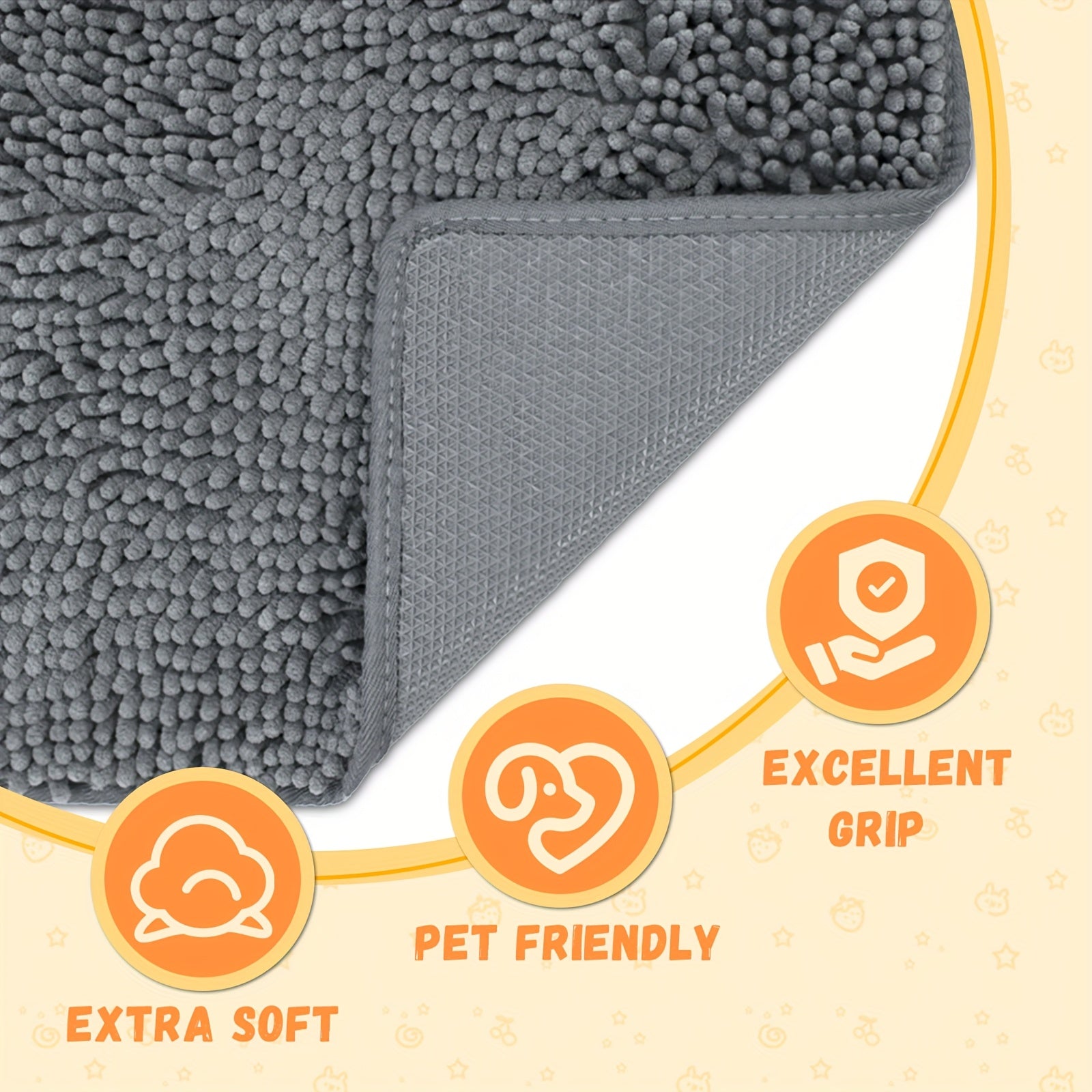 Dog Door Mat for Muddy Paws 2-Pack Absorbent Non-Slip Washable Microfiber Mud Mat Quick Dry Entry Indoor Floor Mat 24x17 32x20 Inch 3 Colors Camel Green Grey Machine Washable