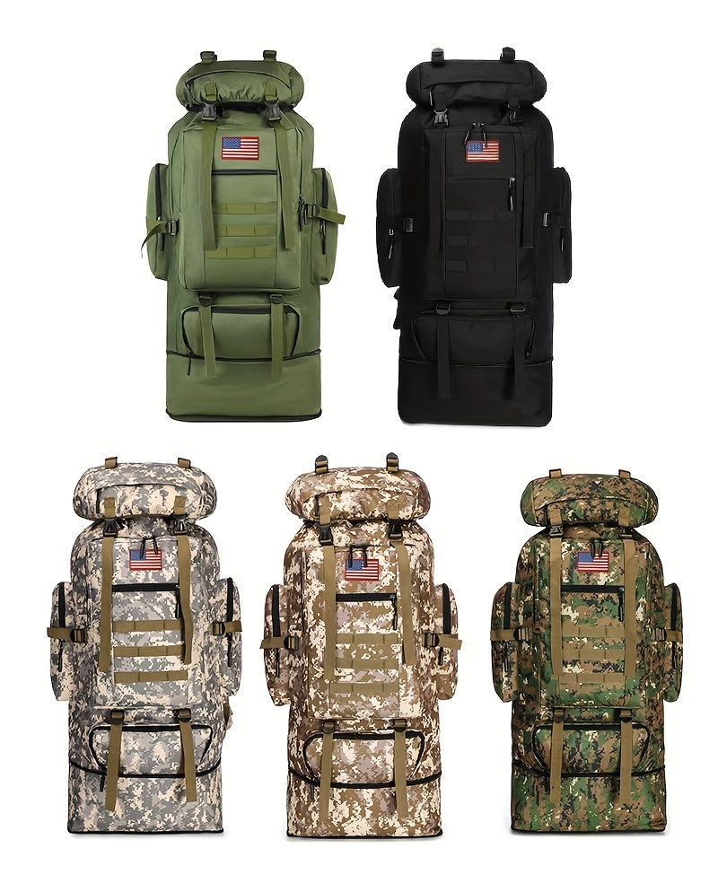 100L Tactical Backpack Large Capacity Molle Hiking Backpack with Multiple Compartments & Ergonomic Straps - Heavy Duty for Camping, Travel, Trekking & Outdoor Adventures