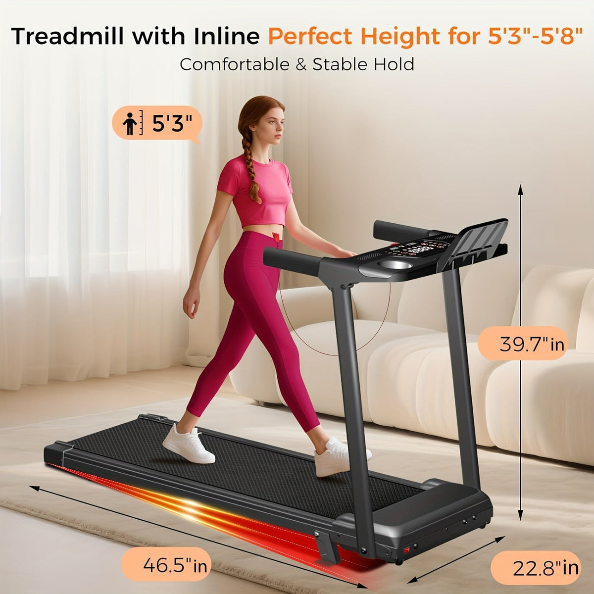 Foldable Treadmill 3-in-1 with 14% Incline & 3.0HP Quiet Motor – Portable Home Treadmill 300 LBS Capacity, Walk Jog Run Modes, Compact Walking Pad for Home Gym Apartment