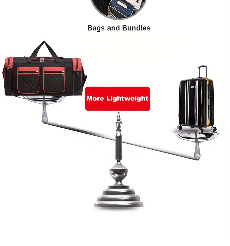 Heavy-Duty Large Capacity Travel Duffel Bag for Men & Women – Multi-Pocket Gym Bag with Adjustable Shoulder Strap & Zipper for Fitness, Weekend Trips, Business Travel & Outdoor Use, Red