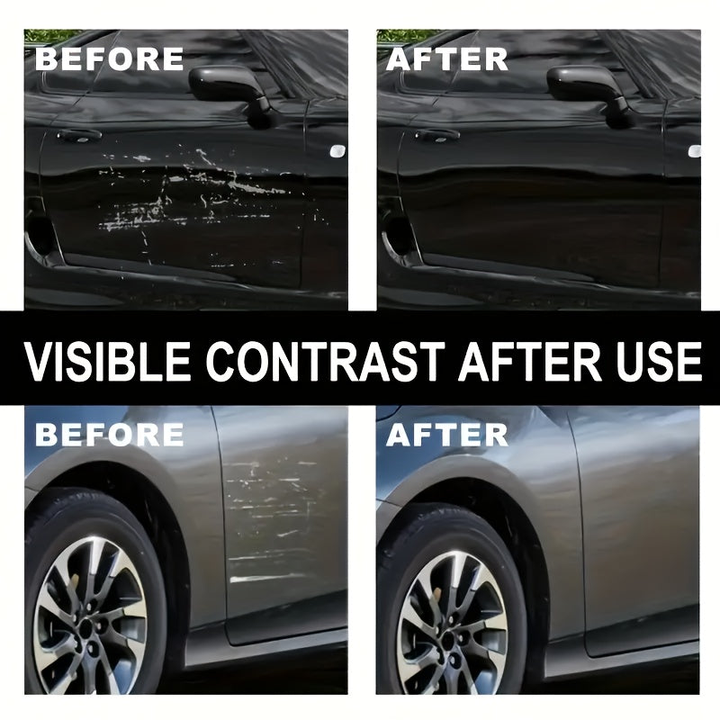 Car Scratch Remover and Swirl Mark Eliminator - Nano Shine Polish Automotive Scratch Repair Paste Kit 1.18oz with Applicator Sponge, Compatible with All Paint Colors for Vehicle Surface Restoration