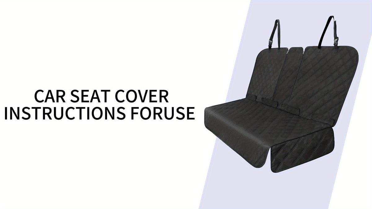 Car Back Seat Cover 60/40 Split Bench 900D Waterproof Non-Slip – Easy Cleanup Seat Protector for Dogs Pets Kids Cars Trucks SUVs with Seat Belt & Armrest Access (Black)