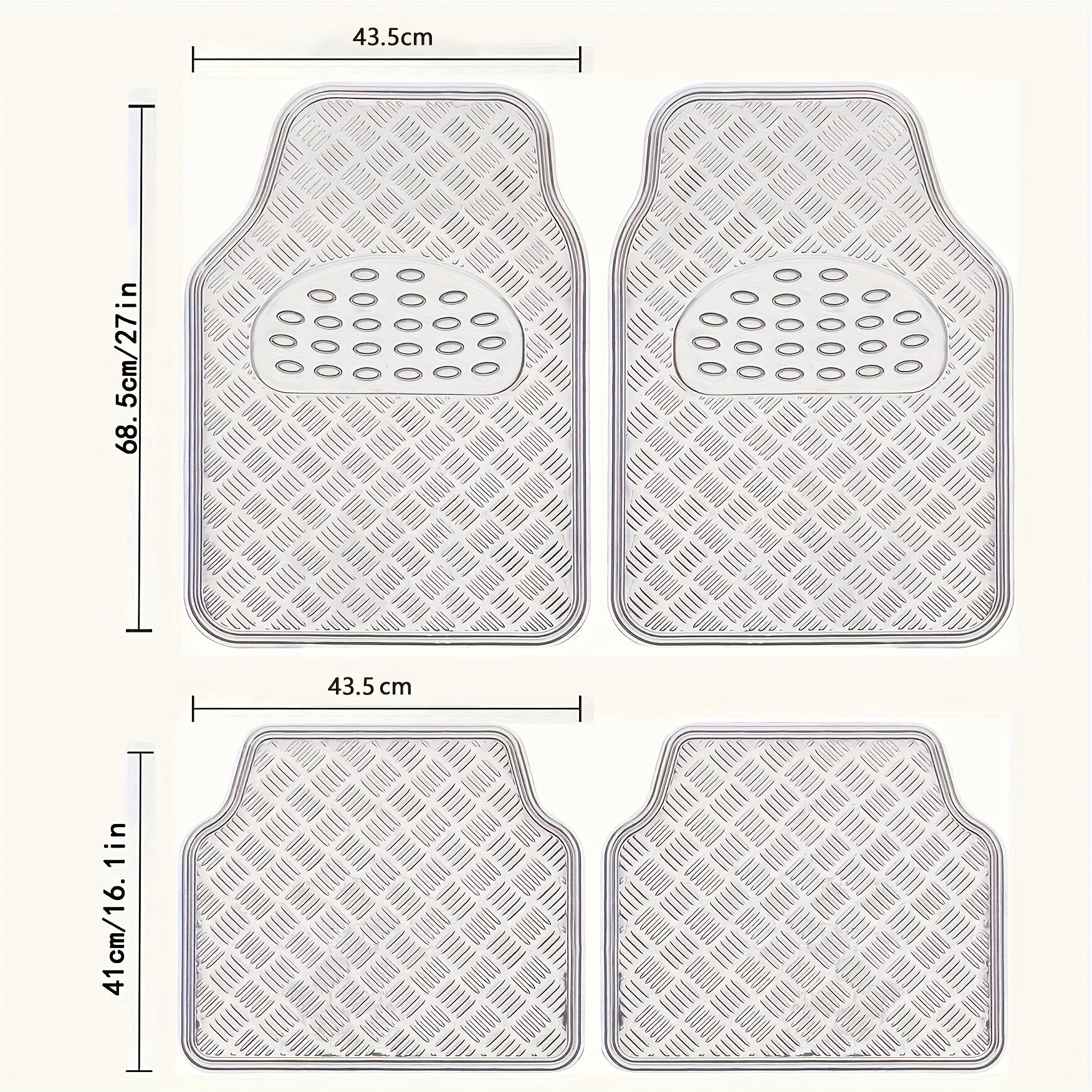 4-Piece Car Floor Mats Set Waterproof All-Weather Heavy Duty - Non-Slip Dustproof Easy Clean Universal Fit for SUV Truck Sedan, Full Coverage Interior Protection Mats in Multiple Colors