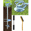 Heavy Duty Dog Stake Tie Out – 304 Stainless Steel Spiral Ground Anchor with 360° Swivel, Anti-Tangle, Holds Up to 200 lbs, for Camping, Beach & Yard Use
