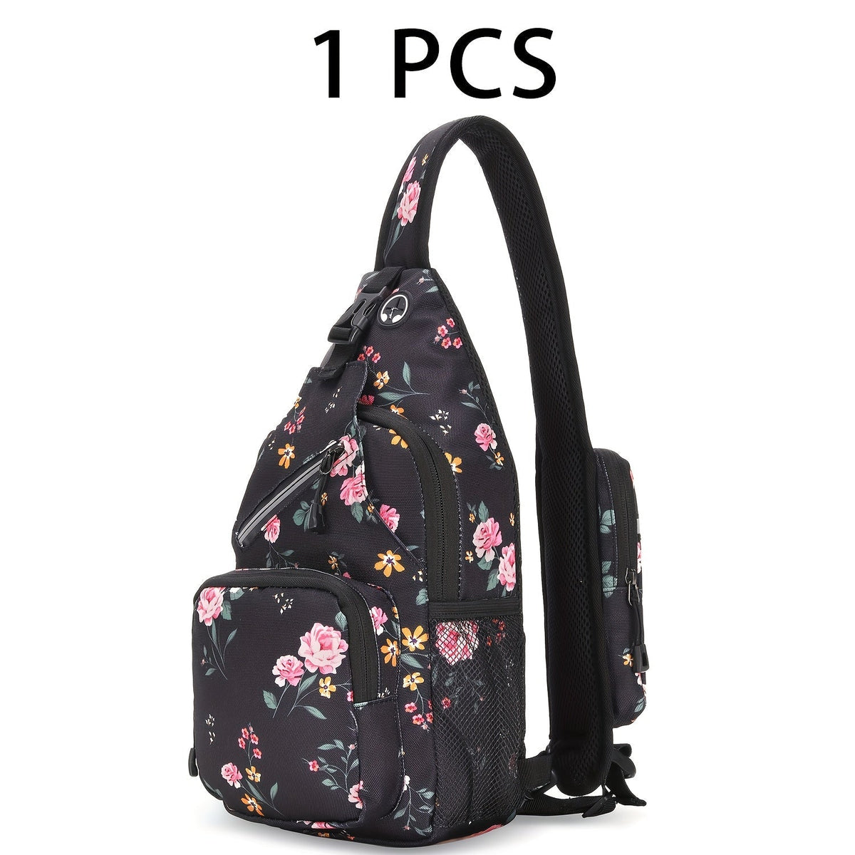 Large Capacity Crossbody Shoulder Bag for Men & Women – Multi-Purpose Embroidered Sports Style Travel Bag with Secure Zipper, Hands-Free Daily Commute & Outdoor Use, Multiple Colors