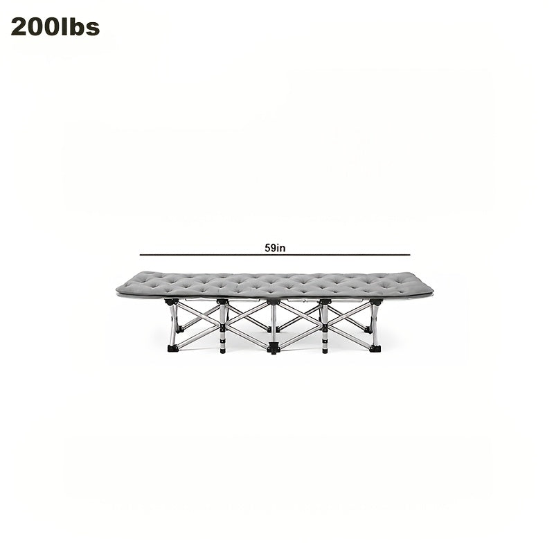 766 lbs Heavy Duty Folding Camping Cot & Guest Bed – 67"/79" Two Length Options, 566/766 lbs Capacity, Optional Mattress, Portable Foldable Adult Outdoor Travel Bed for Camping Patio Home Guests Black Gray