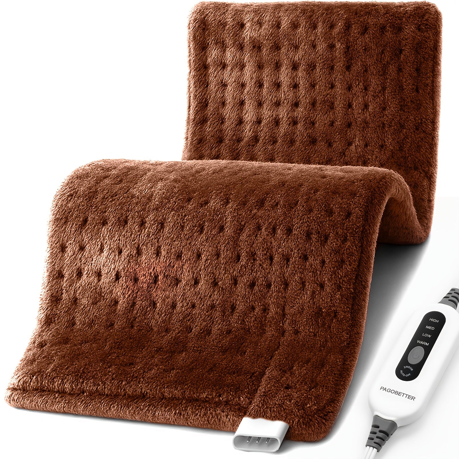 Heating Pad for Back Neck Shoulders & Cramps Ultra Soft Flannel – 6 Heat Settings Dry & Moist Heat Auto Shut-Off Machine Washable Electric Pad, 3 Sizes 12x15 12x24 17x33, Pain Relief Gift for Mom