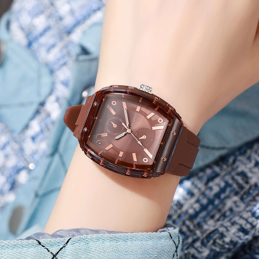 5-Pack Men's Quartz Watches – Casual Sport Minimalist Alloy Case Silicone Strap Barrel Dial Wristwatch Set Daily Wear Father's Day Birthday Holiday Gift
