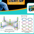 Multi-Color LED Ring Toss Game Set for Day & Night Play – Multiplayer Interactive Outdoor Lawn Game for Backyard, Beach & Camping, Family Birthday Holiday Gift for Kids & Adults