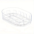 Rotating Kitchen Storage Tray Organizer – Clear Plastic Multi-Compartment Lazy Susan for Cabinet, Refrigerator & Countertop – Detachable Space-Saving Rotating Shelf for Pantry & Kitchen Organization