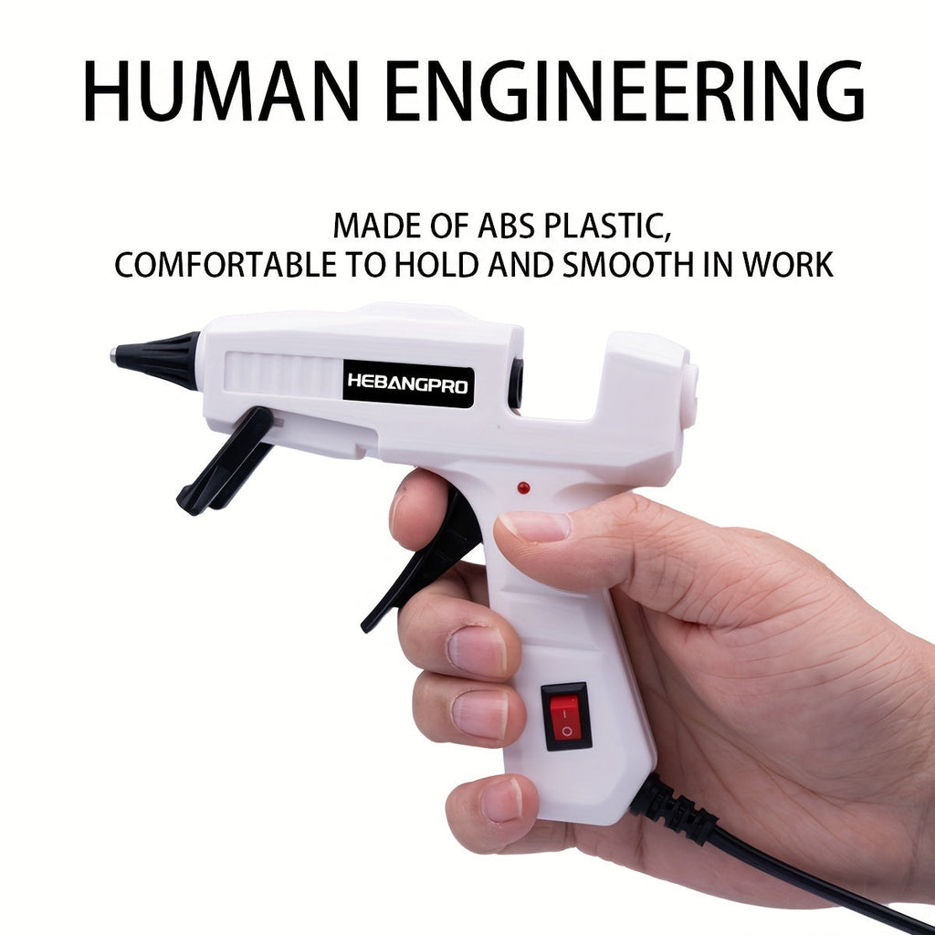 30W Hot Melt Glue Gun Kit with 30 Glue Sticks 7x150mm – Fast Heating Electric Glue Gun for School Arts Crafts DIY Projects Home Repairs Fabric Wood Plastic Foam – Multiple Color Options Beginner Friendly