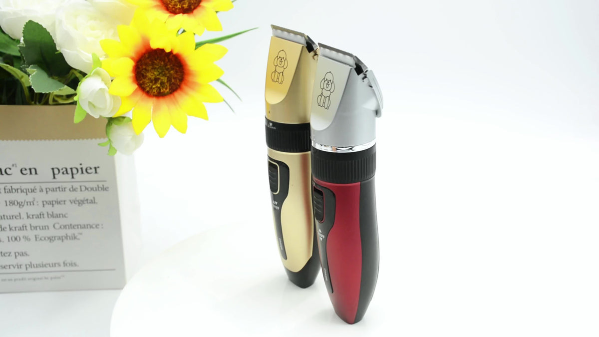 Dog Grooming Clippers Cordless Rechargeable LED Display - Professional Wireless Pet Hair Trimmer Detachable Blades 4 Comb Guides Low Noise 36V USB for Dogs Cats Small Animals