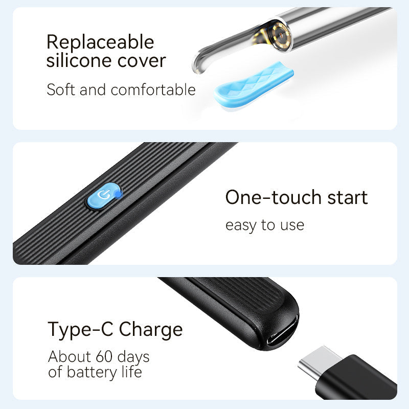 Ear Wax Removal Camera Kit 1080P HD Wi-Fi Otoscope – Wireless Ear Cleaning Tool with 6 Ear Spoons & Tweezers, Rechargeable, Real-Time View for iPhone & Android, Portable Ear Care for Adults & Seniors