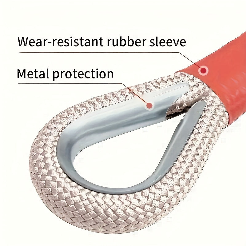 Heavy Duty Tow Rope & Hook Set 16FT Steel U-Shaped Hooks Off-Road SUV Truck Jeep 4x4 Recovery Strap 4 Capacity Options 6613 11023 22046 39683 LBS Emergency Towing Kit