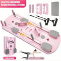 Foldable Pilates Board 8-in-1 with Resistance Bands for Home Gym – Multi-Color Core Ab Trainer, Anti-Deformation PP, Compact Storage, Full Body Workout Equipment for Women & Men, Pink Purple Black Gray