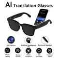 4K AI Smart Glasses with Camera – Real-Time Translation, Object Recognition, Open-Ear Audio, Touch Control, 8-Hour Battery, USB-C Charging, Ultra-Light for Outdoor, Work & Travel