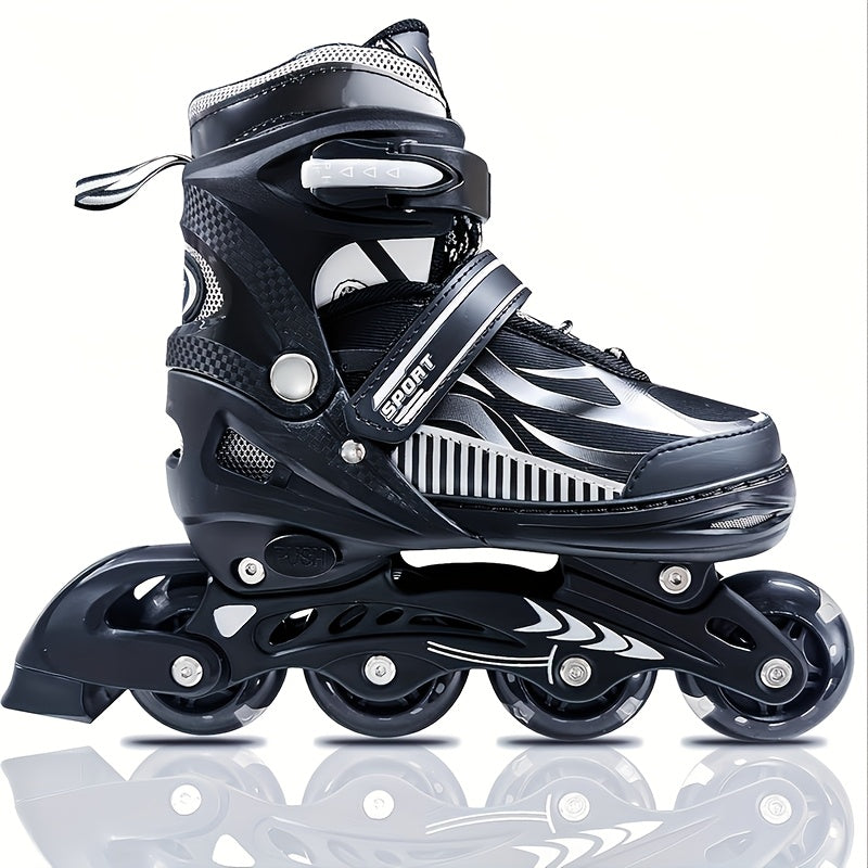 Kids Adjustable Roller Skates 3 Fit Levels Breathable Mesh – Beginner Children Skates in 6 Colors Lavender Purple Dusty Rose Powder Blue for Boys Girls Little Kid to Youth Sizes