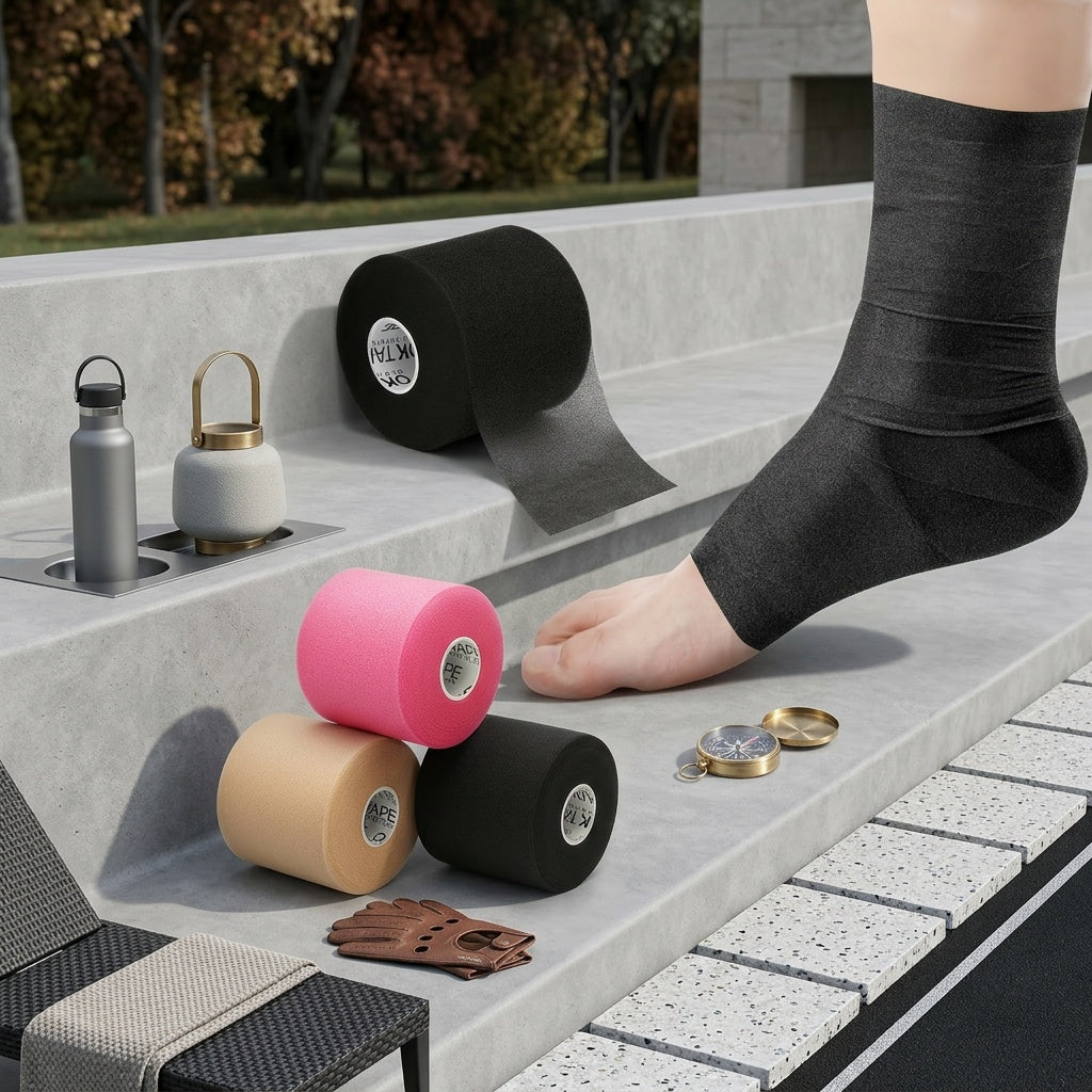 Athletic Pre Wrap Tape 4-Rolls Foam Underwrap for Sports – Protect Ankles Wrists Hands Knees, 2.75" x 30 Yards Each, OK TAPE Multi-Sport Joint Protection