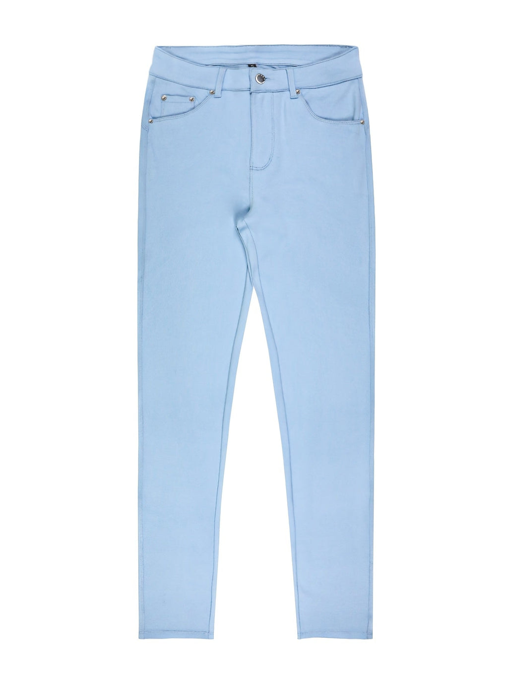 High Waist Stretch Skinny Jeans Women Metal Button Detail Street Style Slim Fit Denim Pants 10 Colors S-XXL
