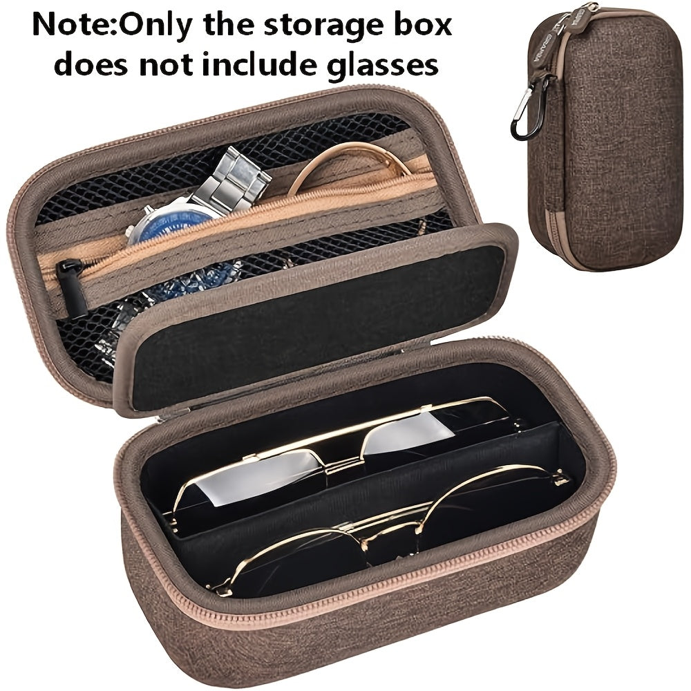 Travel Sunglasses Organizer Case for Multiple Pairs – Multi-Slot Eyeglasses Storage Holder Bag for Men & Women, Portable Hard Shell Sunglasses Box for Home & Travel, 2 to 10 Slots Available