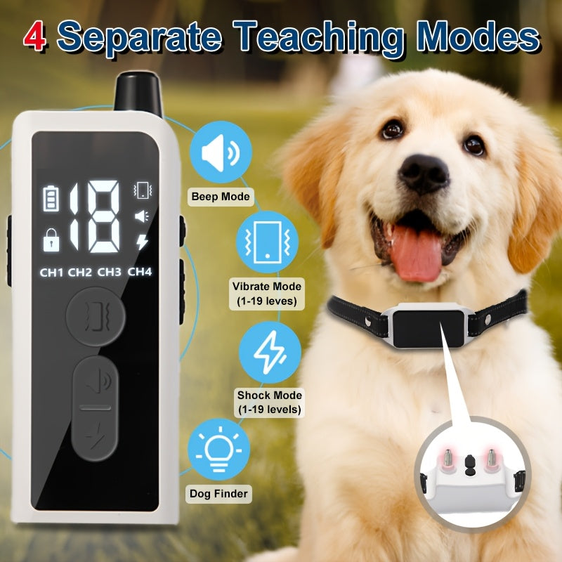 Rechargeable Dog Training E-Collar with 2.4G Remote – 3 Modes Buzz Vibration Static Stimulation, USB Charging, Safe ≤36V Pet Trainer for Small Medium Large Dogs, 1pc & 2pc Options