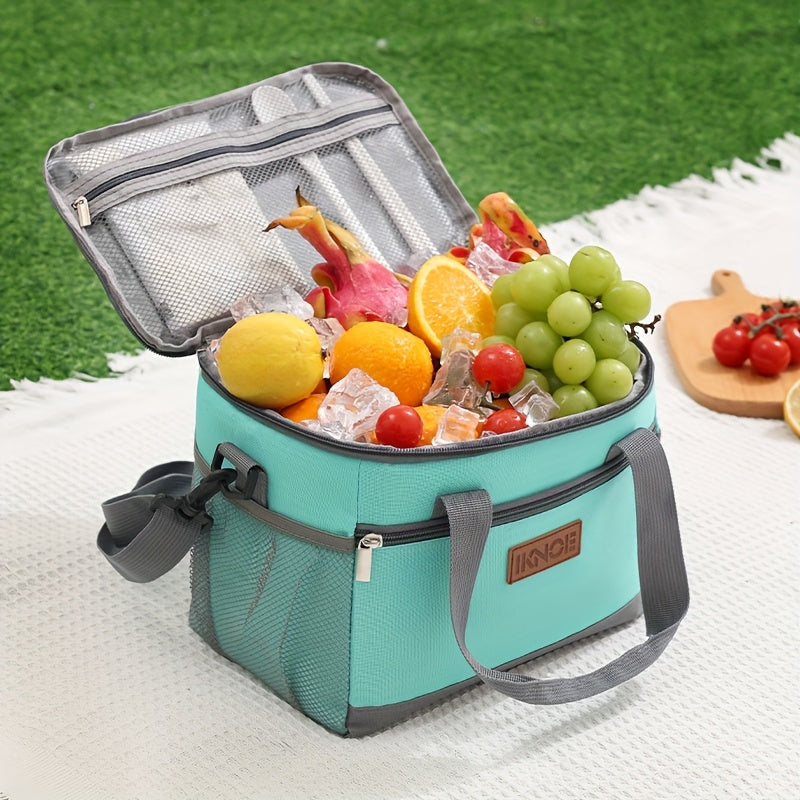 Insulated Lunch Bag Foldable Portable Thermal Bento Box Tote Leakproof Aluminum Foil Lining Keeps Food Cold Fresh for Work Travel Picnic School