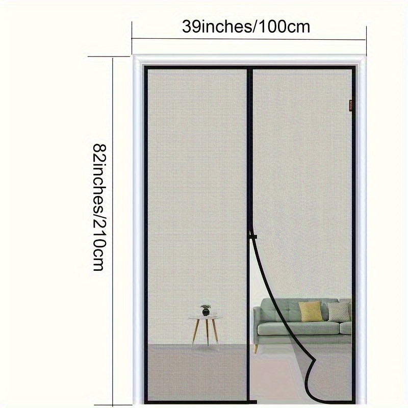 Magnetic Screen Door Hands-Free Auto-Close Heavy Duty Mesh Curtain – Bug & Insect Proof Pet & Kid Friendly for Front Door Kitchen Balcony Bedroom & Patio
