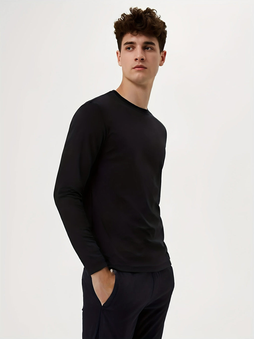 Men's Long Sleeve Shirts 5 Pack – Quick Dry Moisture Wicking 100% Polyester Athletic Tee, S-3XL, Running Training Hiking Golf Casual Wear