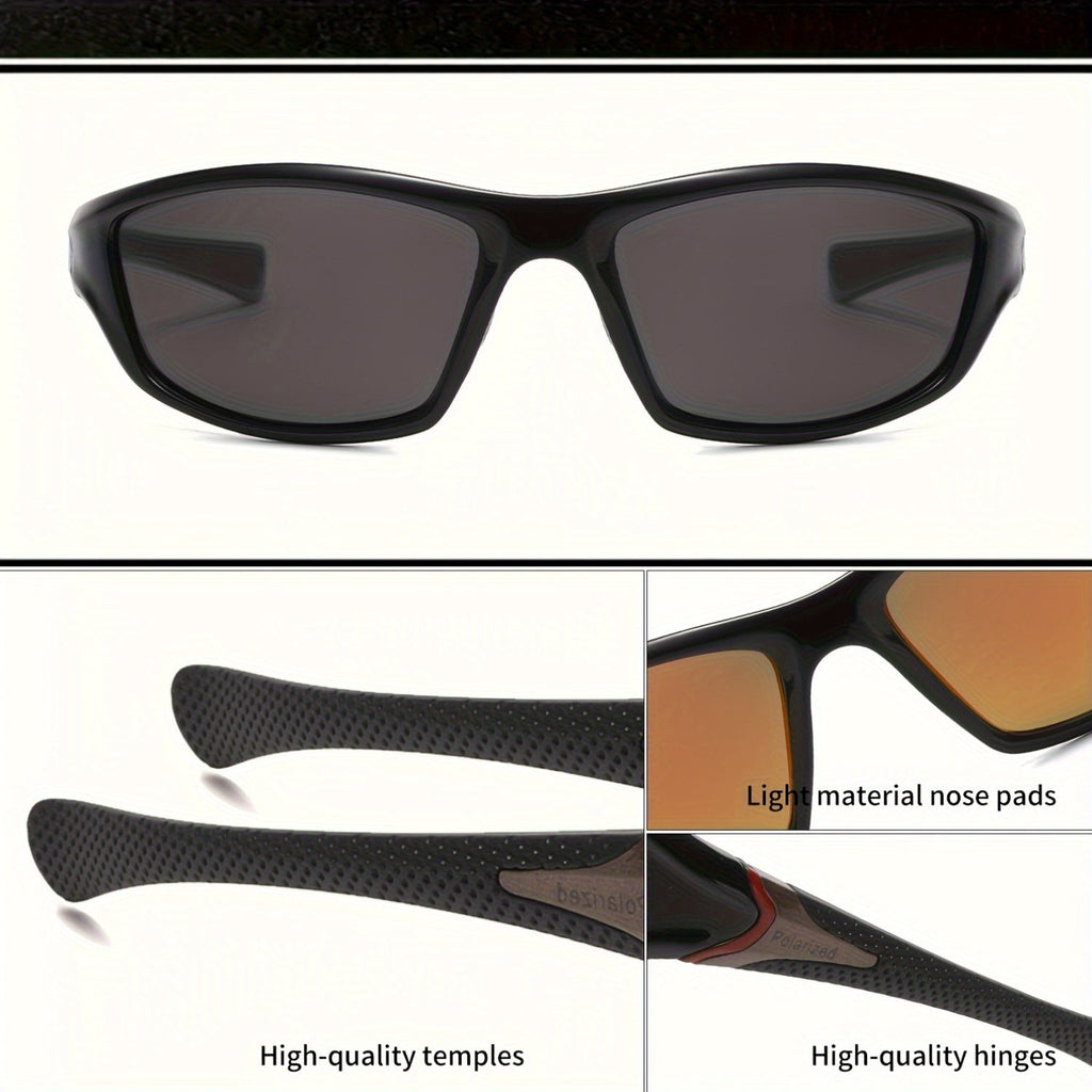 4 Pairs Polarized Sports Sunglasses UV400 Full Frame for Men & Women – Anti-Glare Fashion Eyewear for Cycling Running Fishing Rock Climbing Hiking Outdoor Travel, Polychrome Multicolor Set
